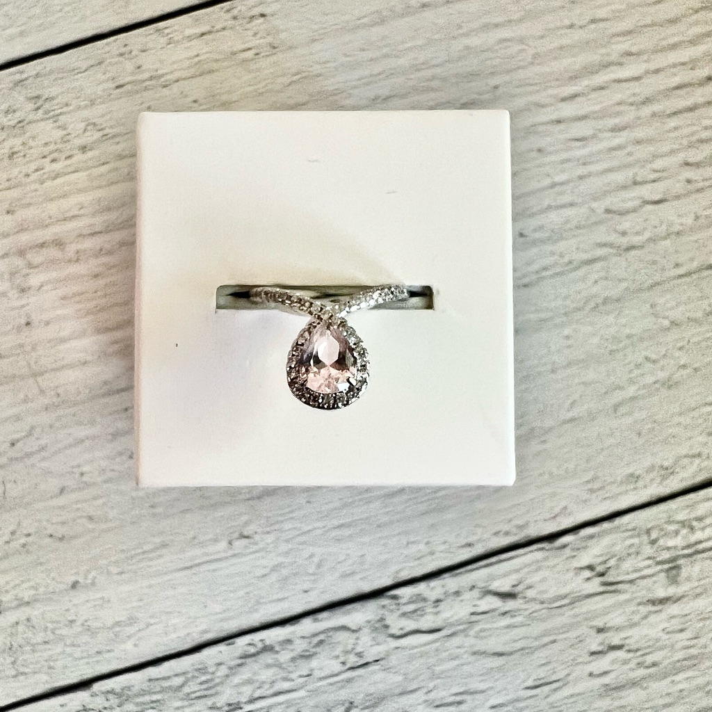Elegant Silver Teardrop Ring By Bomb Party 35$